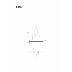 Głowica mieszacza P538 54 mm | LUGO CMB7511/12/31 | Corsan