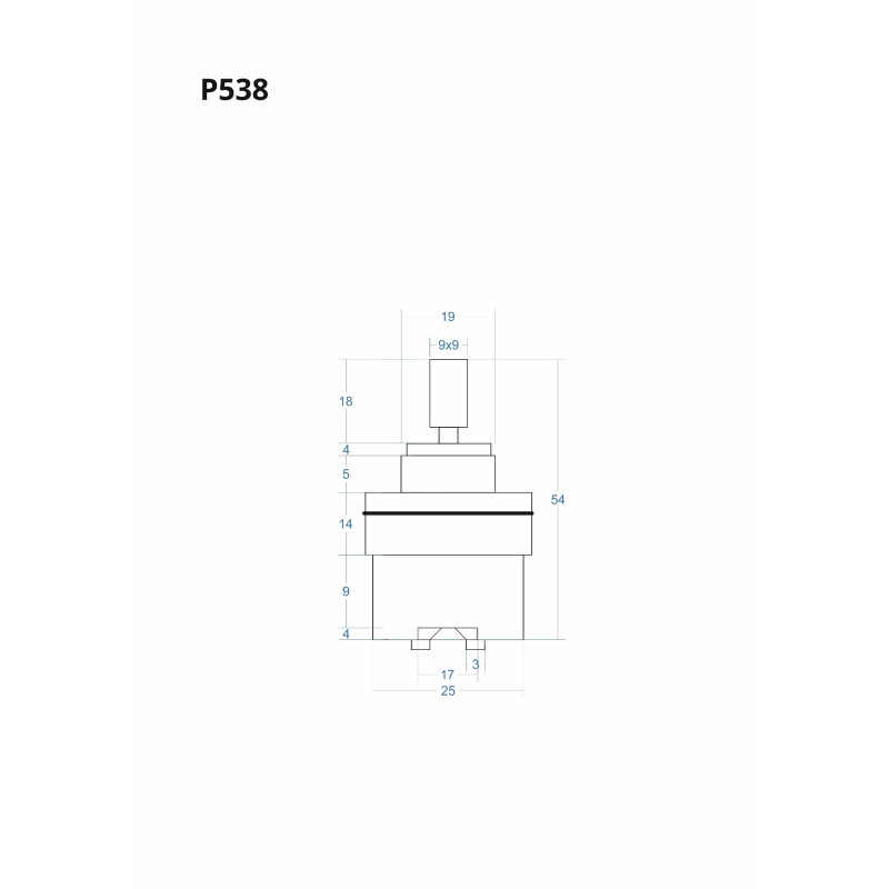 Głowica mieszacza P538 54 mm | LUGO CMB7511/12/31 | Corsan