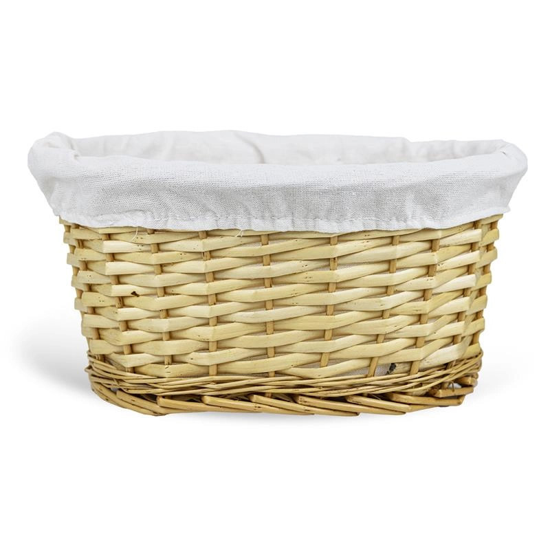 Owalny koszyk wiklinowy Koszoplotka 730S z wyściółką 30×20×15