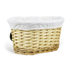 Owalny koszyk wiklinowy Koszoplotka 730S z wyściółką 30×20×15
