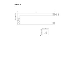 Ramię ścienne do deszczownicy Corsan CMR37 | dł. 37cm