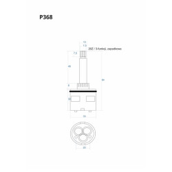 Głowiczka przełącznika 3 funkcje P368 84 mm | A-017 ALTO