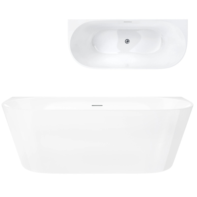 Wanna przyścienna Corsan MONO V029 z przelewem szczelinowym