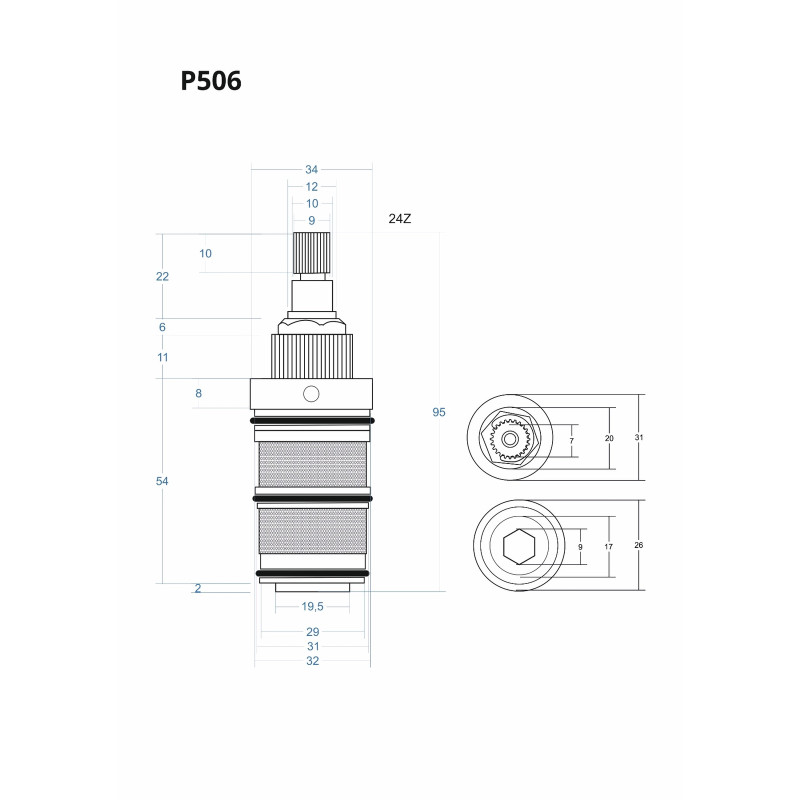 Głowica termostatyczna P506 95 mm | do Corsna Z01T