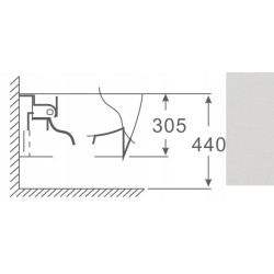 Podwieszany bidet Corsan INTERO BS01 | Owalny, Anti Wipe