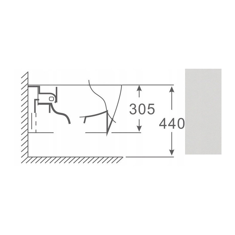 Podwieszany bidet Corsan INTERO BS01 | Owalny, Anti Wipe