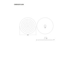 Deszczownica okrągła Corsan CMDO25 SLIM 25 cm | 2 kolory