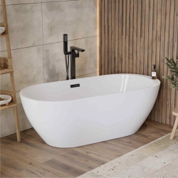 Akrylowa wanna wolnostojąca Corsan RENO z półką, 2 rozmiary