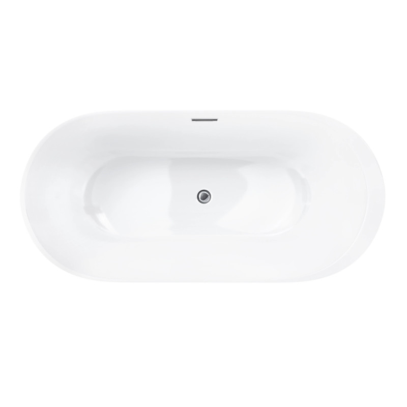 Akrylowa wanna wolnostojąca Corsan RENO z półką, 2 rozmiary