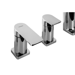 Bateria wannowa 4-otworowa TRINO CMB7142 czarna/chrom