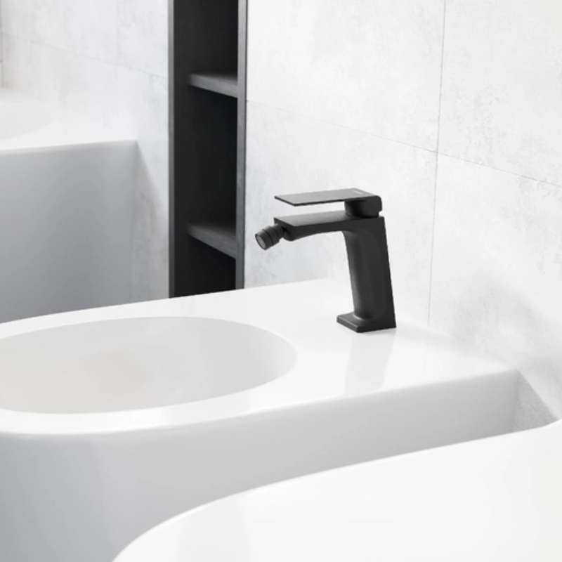 Bateria bidetowa TRINO CMB7131BL czarny/chrom | Corsan