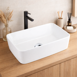 Umywalka nablatowa ANGO z korkiem klik-klak | Corsan