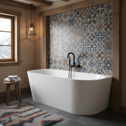 Wanna przyścienna Corsan MONO V029 z przelewem szczelinowym