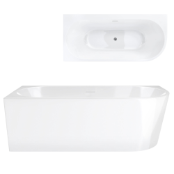 Wanna narożna INTERO V240 przelew szczelinowy, 150 -170 cm