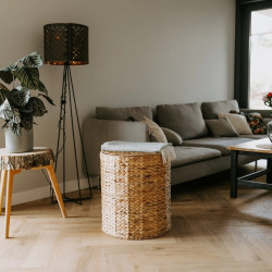 Okrągły kosz na pranie z pokrywą Koszoplotka 363 | 40–55 cm