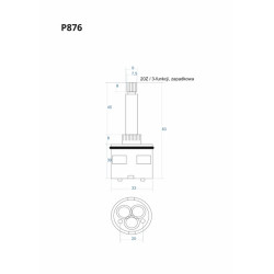 Třífunkční západková kartuše 83 mm P876