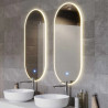 LED zrcadlo OVO 50×100 cm, oválné
