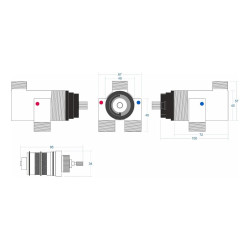 Univerzální termostat Corsan P045 s ovládacím kolečkem