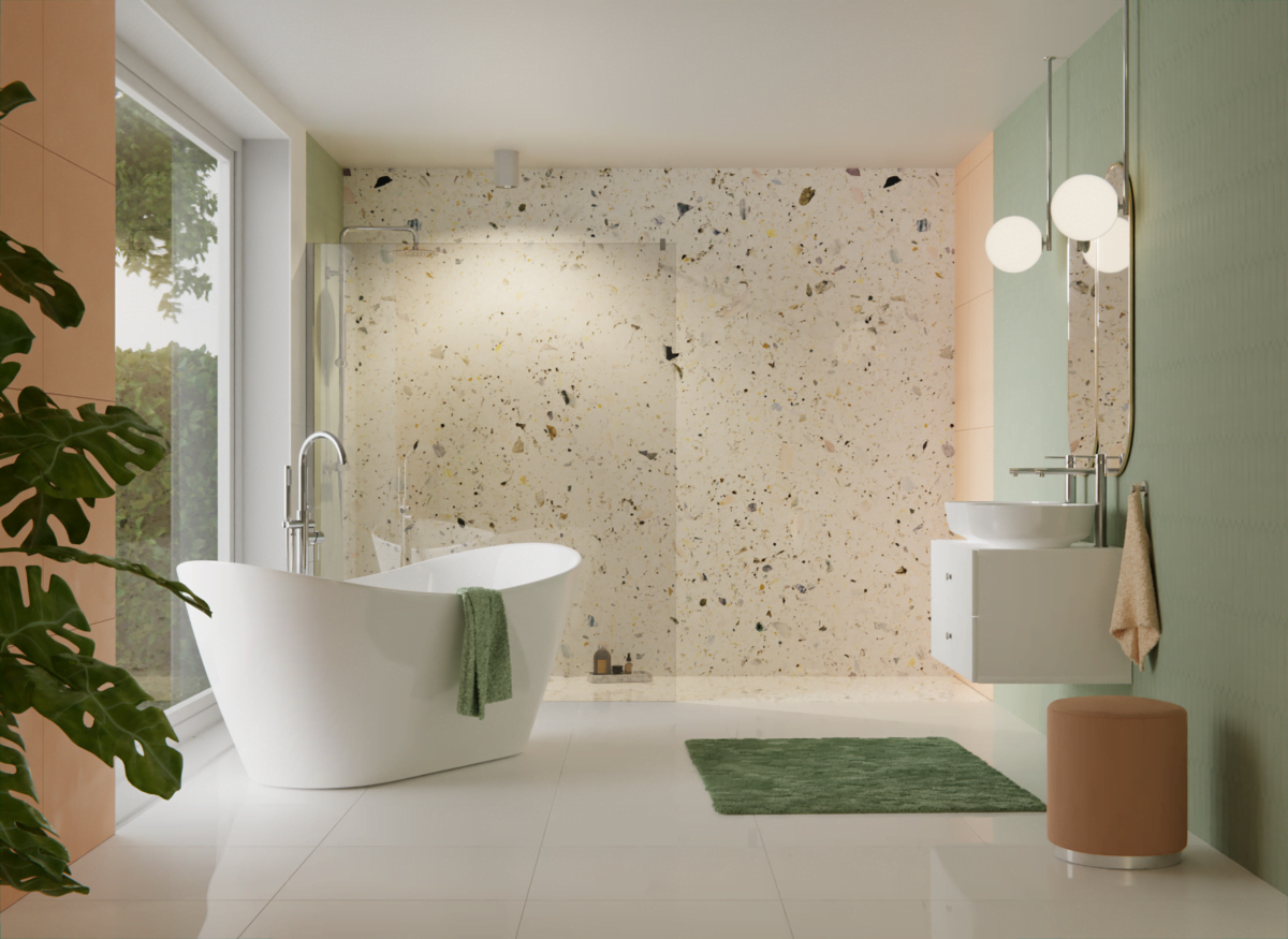 Chromowana łazienka