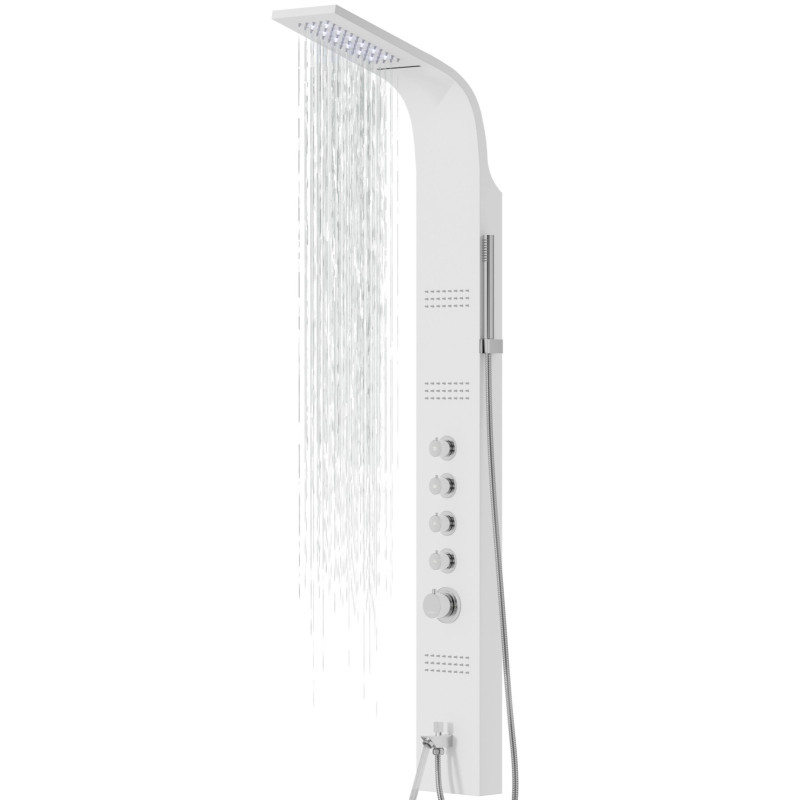 Duschpaneel KASKADA LED, Aluminium