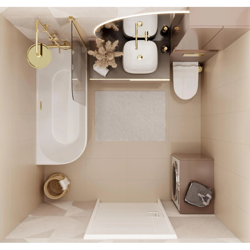 Eckbadewanne INTERO E230 rechts