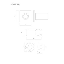 Handbrause‑Halter Corsan CMU188