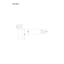 Handbrause‑Halter CMU042CH, chrom