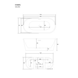 Freistehende Badewanne SALINA E026