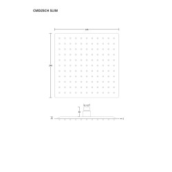 Duschkopf CMD25 SLIM, quadratisch 25 cm