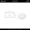 Aufsatzwaschbecken INTERO UC5580 rechteckig, 53×33×17 cm