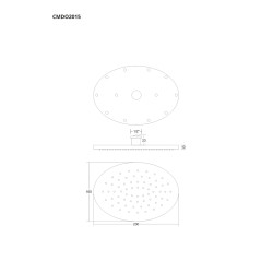 Duschkopf CMDO2015CH, oval 20 cm