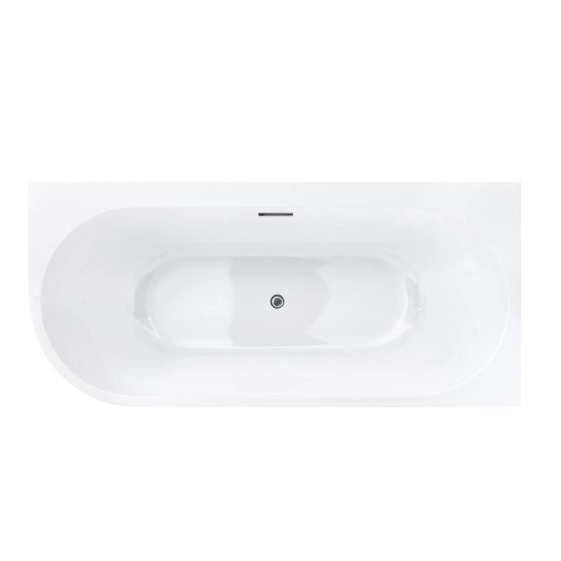 Eckbadewanne INTERO E240 mit breitem Rand, rechts