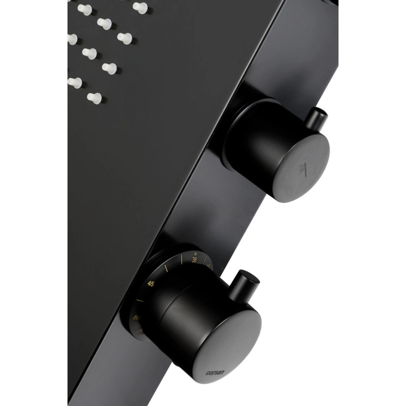 Duschpaneel DUO LED, Aluminium