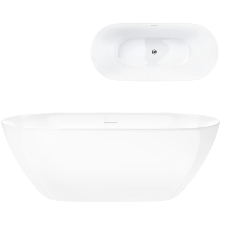 Freistehende Badewanne OLVENA V041 Slim
