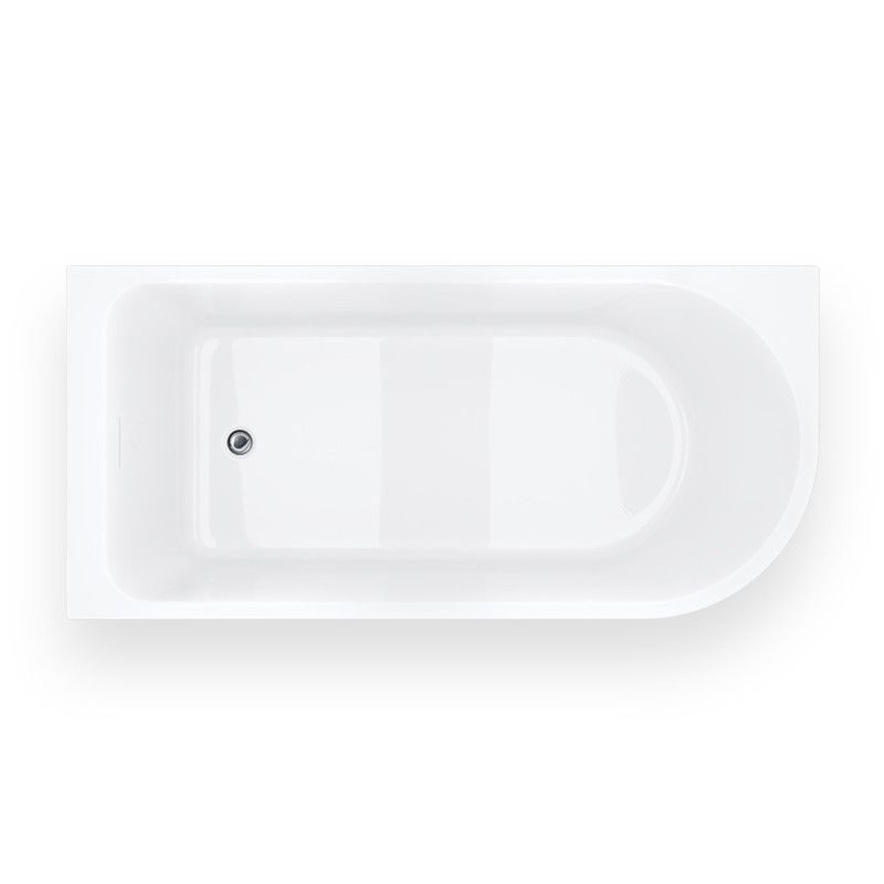 Eckbadewanne INVELIA V220 links zur Montage mit Duschwand