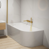 Eckbadewanne INVELIA V220 links zur Montage mit Duschwand
