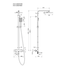 Duschsäule ANGO LED02