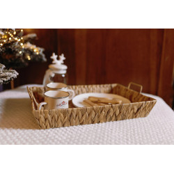 Tablett aus Wasserhyazinthe 501A 45×30×8 cm – Koszoplotka