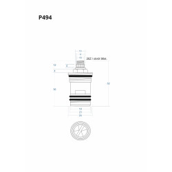 P494 ON/OFF Function Cartridge for Shower Column 52 mm