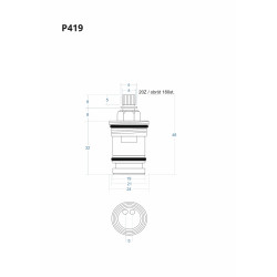 P419 ON/OFF Mixer Cartridge 48 mm