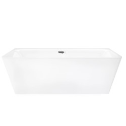 ISEO E019 Freestanding Back‑to‑Wall Bathtub with Wide Rim