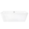 ISEO E019 Freestanding Back‑to‑Wall Bathtub with Wide Rim
