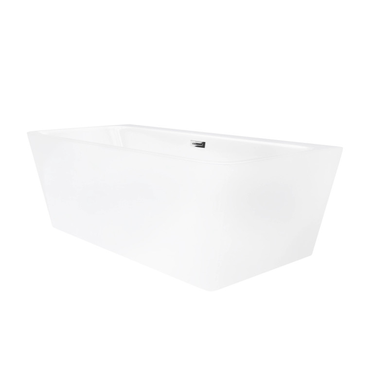 ISEO E019 Freestanding Back‑to‑Wall Bathtub with Wide Rim