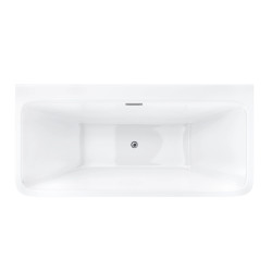 ISEO E019 Freestanding Back‑to‑Wall Bathtub with Wide Rim