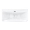 ISEO E019 Freestanding Back‑to‑Wall Bathtub with Wide Rim