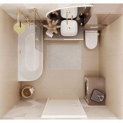 INTERO E230 Right Corner Bathtub