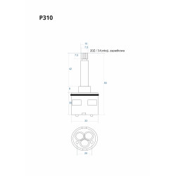 P310 3‑Function Ratchet Cartridge 80 mm