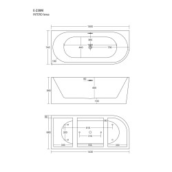 INTERO E230 Left Corner Bathtub
