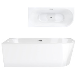 INTERO E240 Left Corner Bathtub with Wide Rim