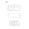 MONO E029 Back‑to‑Wall Bathtub